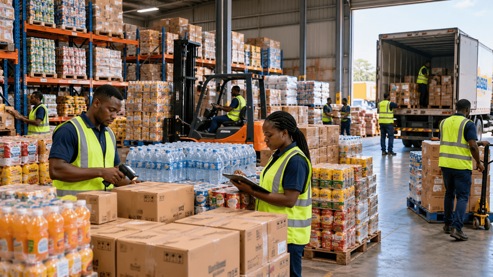 Illustrative wholesale distribution environment; not a photograph of ERIMS Enterprise's actual premises